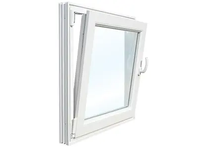 Gluggi með innhalla opnun