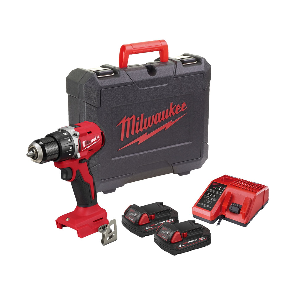Höggborvél 18V 60.5Nm Kolalaus 2x2.0Ah Milwaukee BLPDRC-202C